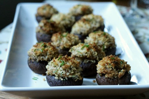 Smoked Salmon Pâté Stuffed Mushrooms