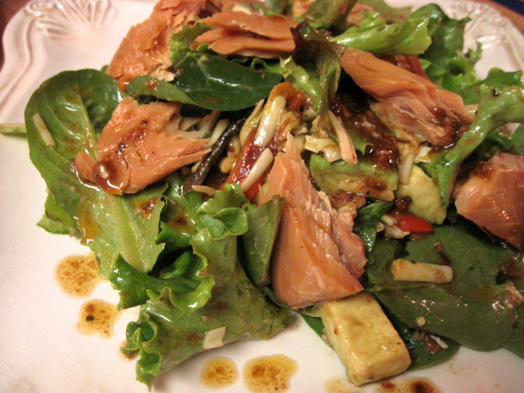 Painted Desert Salad with Maple Glazed Smoked Salmon