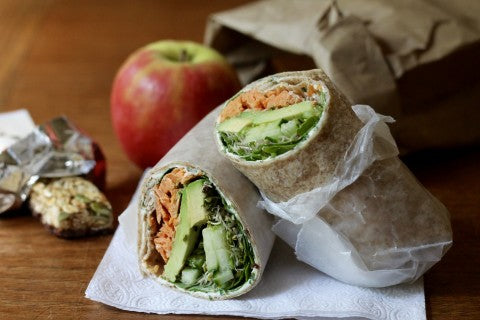 Smoked Sockeye Salmon, Veggie, and Avocado Wrap