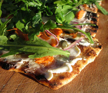 Grilled Pizza with Smoked Salmon